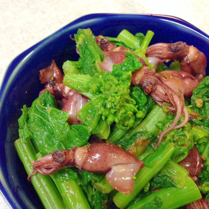 ホタルイカとなばなの辛子酢味噌和え レシピ 作り方 By 愛犬777 楽天レシピ